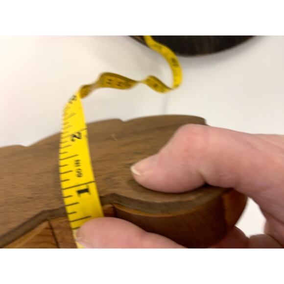 Vintage Teddy Bear Hand Inlaid Wood Wall Hanging Wall Decor Nursery - Picture 6 of 7